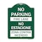 Signmission No Parking Fire Lane No Estacione Zona Contra Incendio, Green & White Alum, 18" x 24", GW-1824-23633 A-DES-GW-1824-23633 - alternate 1